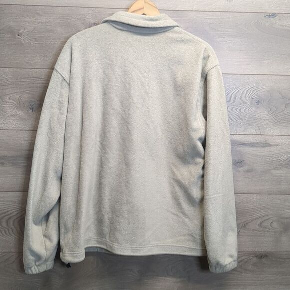 Columbia Khaki Fleece Full Zip Jacket Men's Size Large - Picture 7 of 9